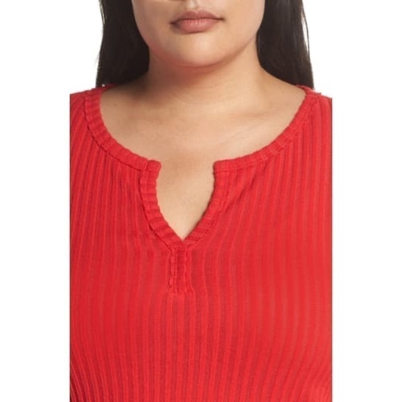 BP lightweight rib knit layering Henley plus size 2X - Picture 7 of 7